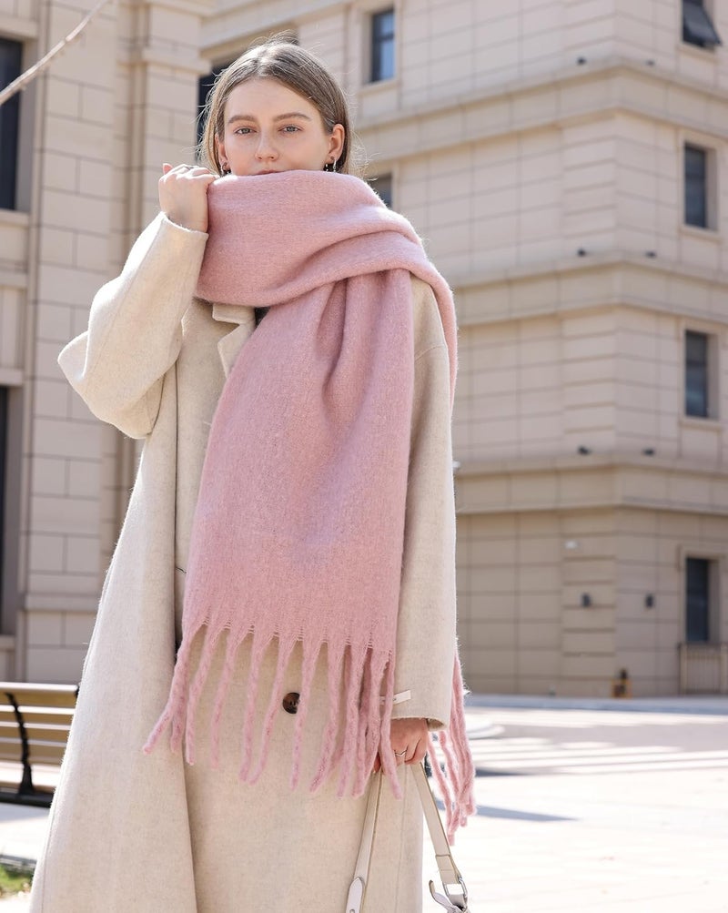 Wander Agio Winter Warm Scarf Long Pashmina Extra Large Shawls and Wraps for Women Large Blanket Scarves Solid - Image 1